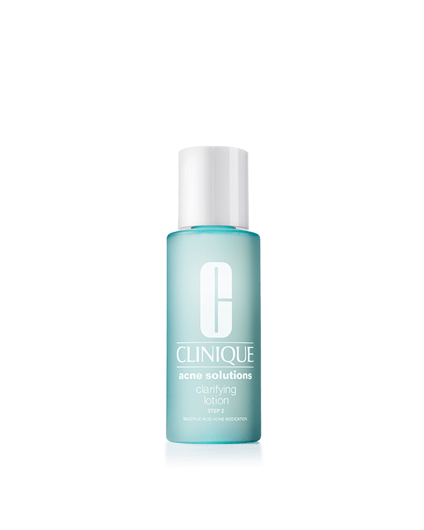 Acne Solutions&amp;trade; Clarifying Lotion, Gentle, medicated liquid exfoliator reduces excess oil and shine, mattifies skin, and unclogs pores.