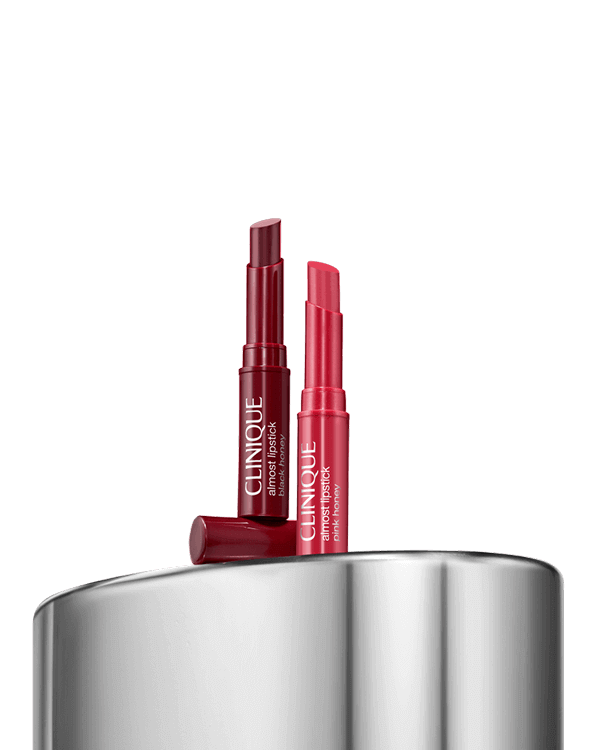 Cult Classic Lip Duo: Almost Lipstick Honey Set, Double the Honey. A duo of Clinique's iconic balm-gloss in two cult-classic lip shades: Black Honey and Pink Honey.<br>*This value set is excluded from additional discounts.