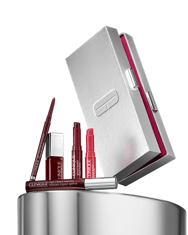Black Honey Makeup Vault Set, From the lip legend that started it all to dramatic lashes, this makeup set features Clinique's cult classic shade 4 ways, plus a Pink Honey Almost Lipstick.<br>*This value set is excluded from additional discounts.